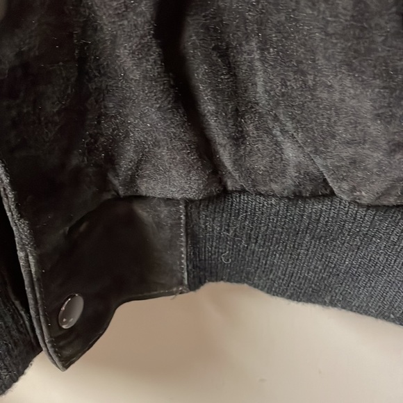 Vintage Black Suede Camel Bomber Jacket XL Advertising - Picture 4 of 9